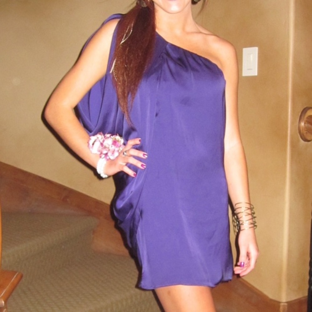 Cute purple club cocktail dinner party dress